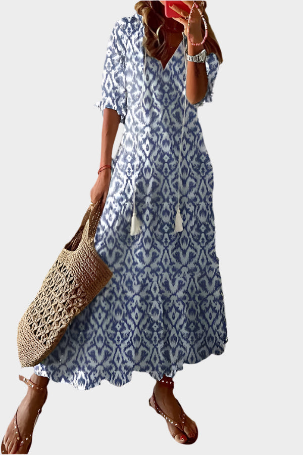 Rochie vintage cu decolteu în V