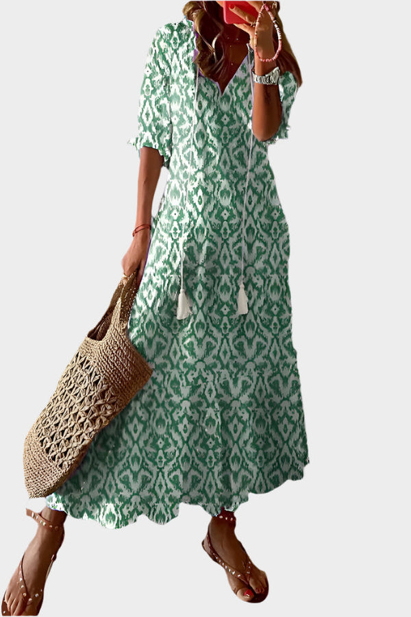 Rochie vintage cu decolteu în V