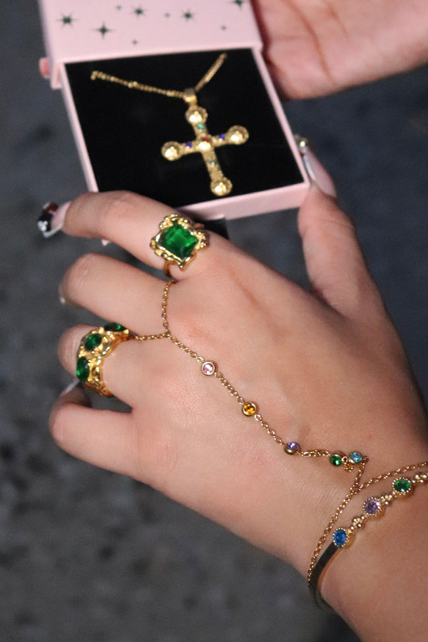 Inel masiv Dune Emerald