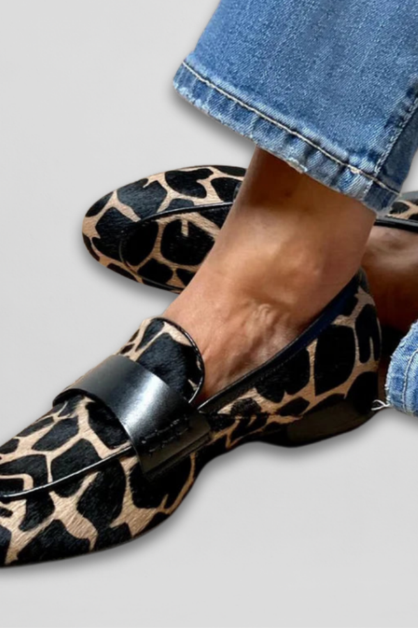 Reine | Mocasini cu imprimeu animalier
