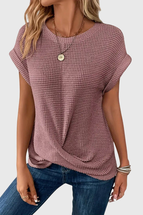 Isa™ | Bluza elegantă cu guler rotund