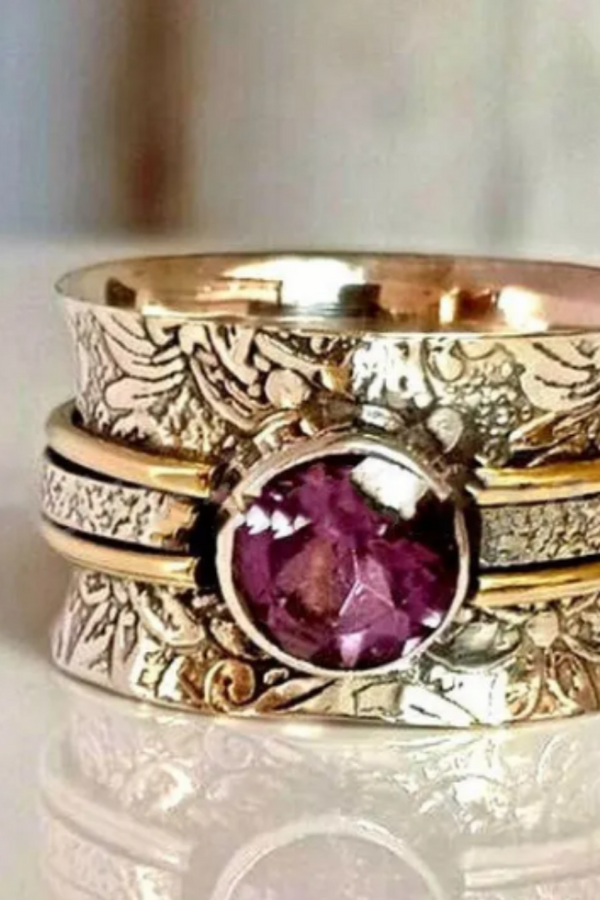 Inel de meditație din cristal boemian