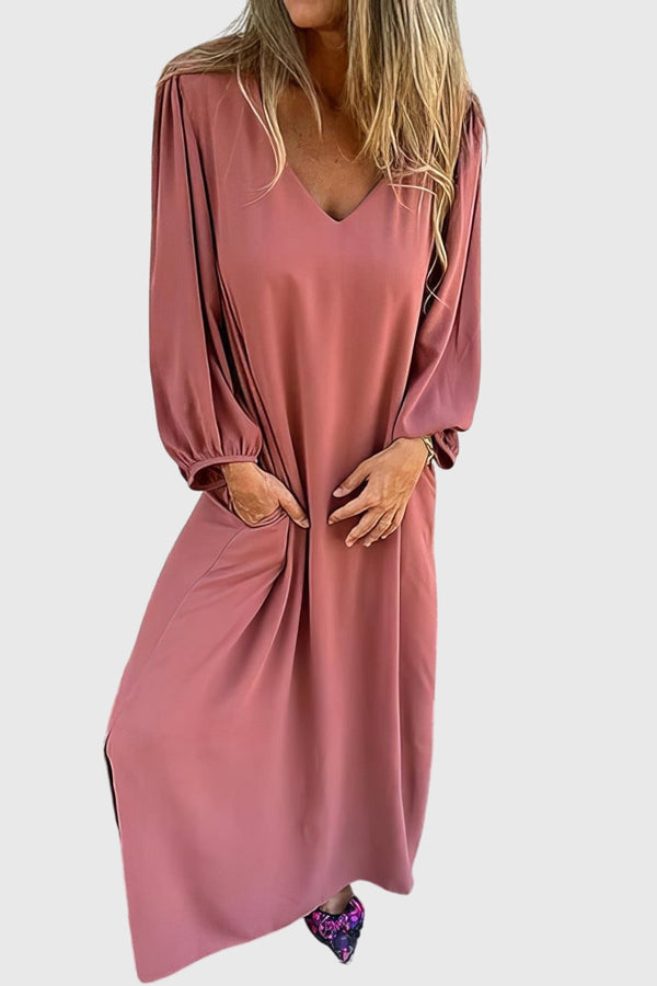 Carol™ - Rochie lungă boho cu buzunare