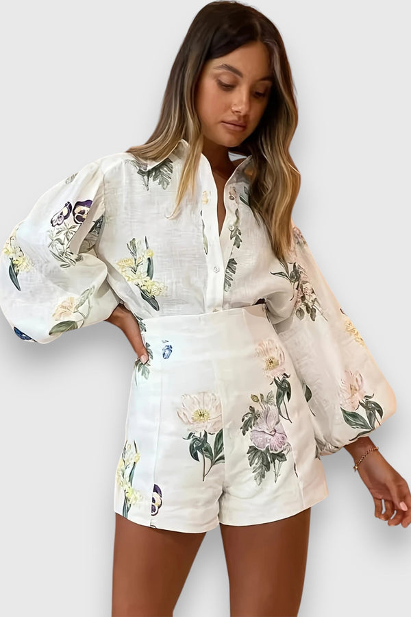 Set din două piese cu model floral vibrant