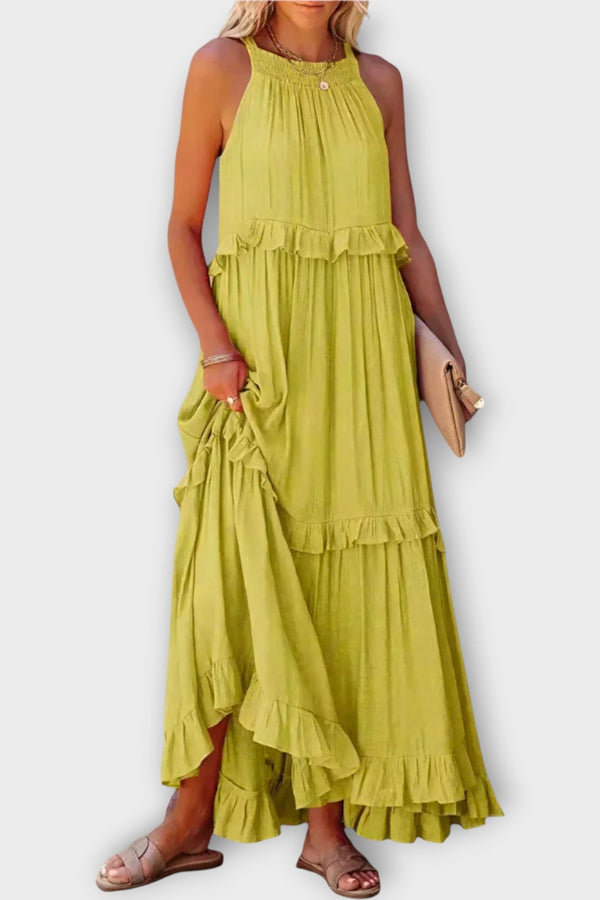 Rochie cu bretele subțiri și linie elegantă