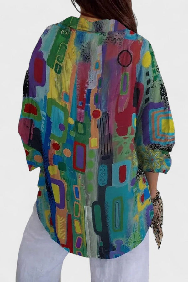 Rose™ | Bluza cu model geometric elegant