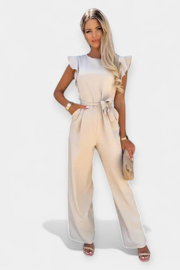 Salopetă lungă cu mâneci fluture