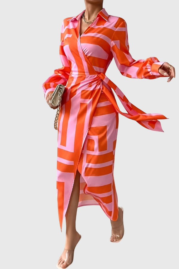 Everly™ | Rochie elegantă tip înfășurat cu imprimeu