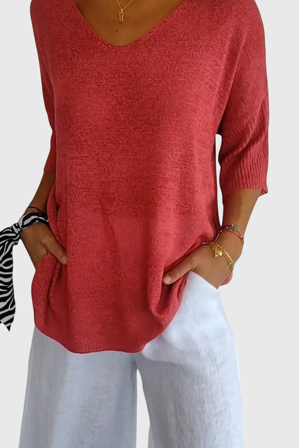 Cassandra™ | Bluza elegantă cu decolteu în V