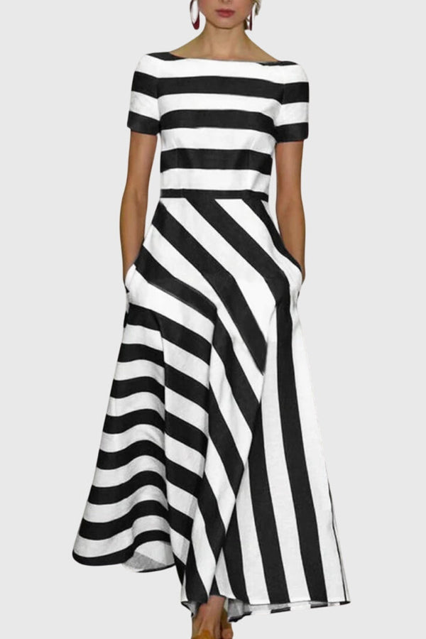 Carly™ - Rochie cu dungi