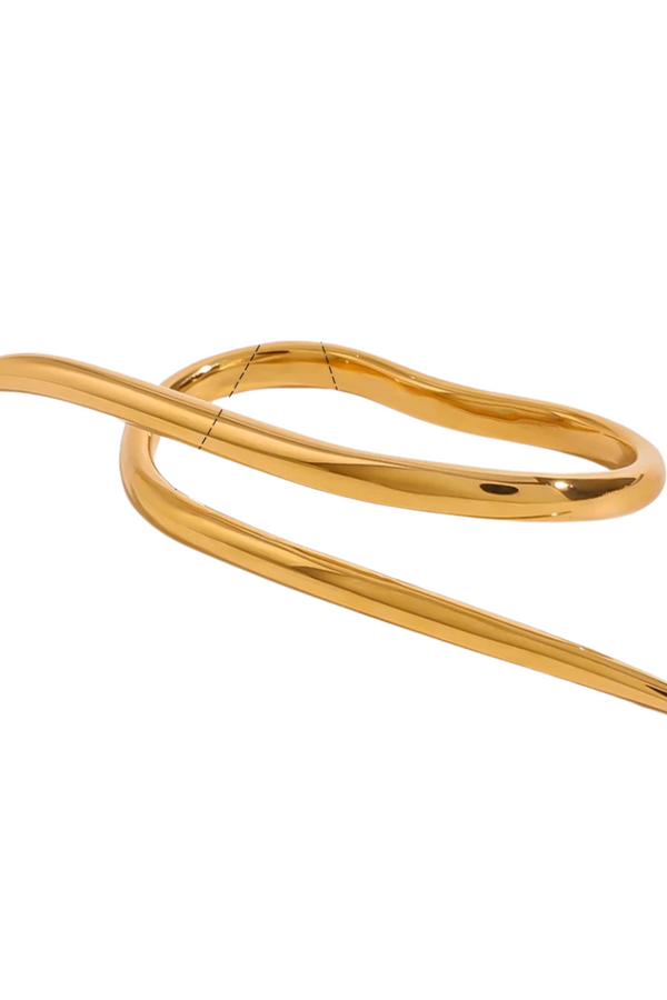 Inel dublu înfășurat aurit