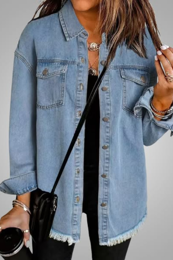 Roxanne | Jachetă casual din denim stilată