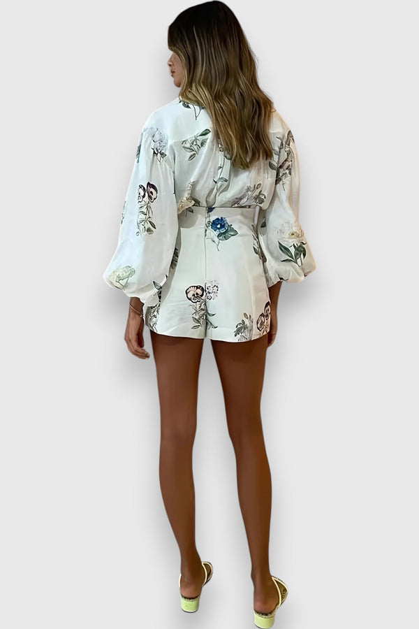 Set din două piese cu model floral vibrant