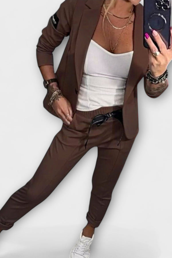 Vionne | Set elegant de top, jachetă și pantaloni