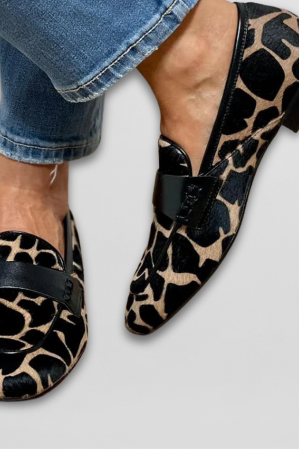 Reine | Mocasini cu imprimeu animalier