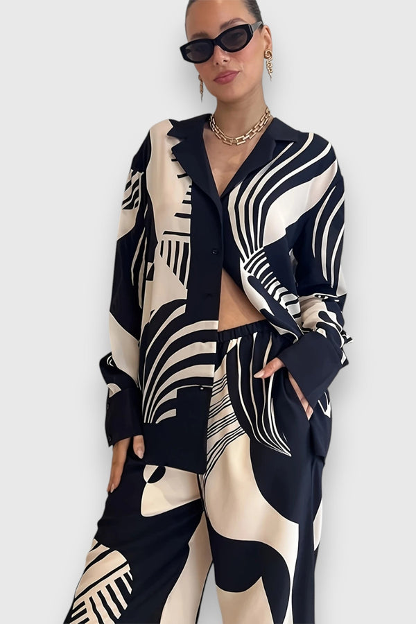 Set din două piese cu design geometric elegant