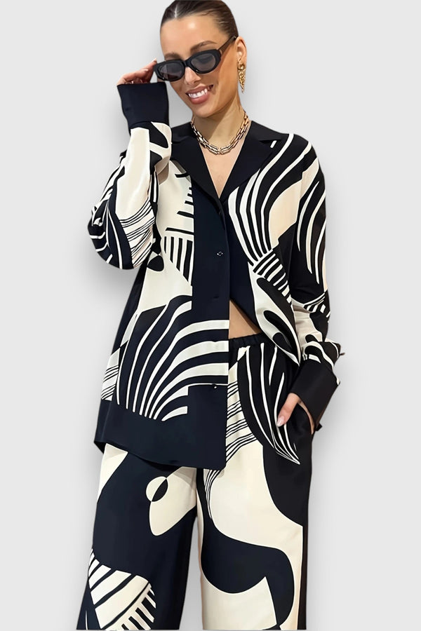 Set din două piese cu design geometric elegant