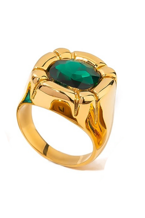 Inel comoară de smarald