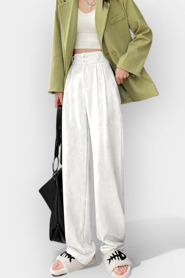 Pantaloni cu picior larg în stil coreean