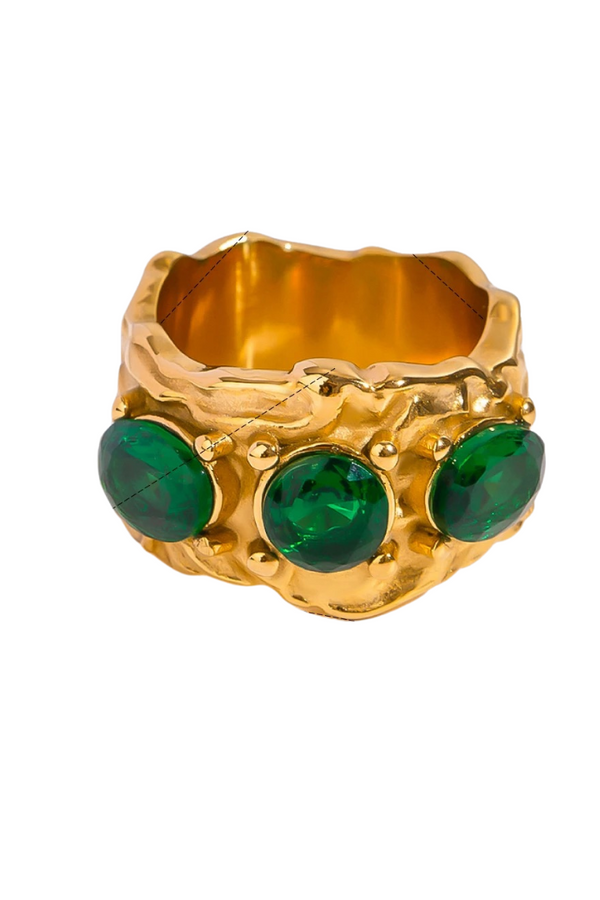 Inel masiv Dune Emerald