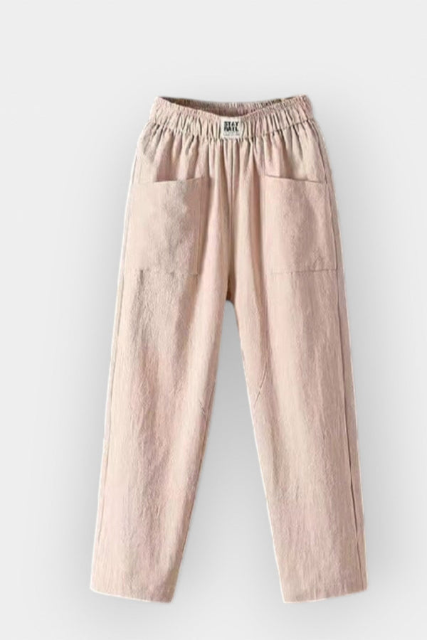 Pantaloni confortabili din in