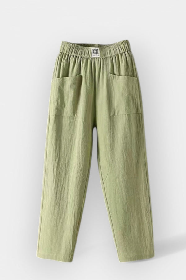 Pantaloni confortabili din in