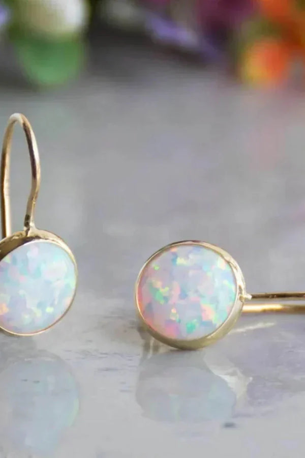 Cercei cu strălucire opalică antică | Aur