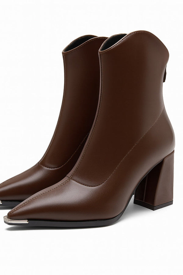 Celeste | Cizme cu vârf cromat