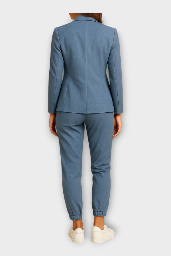 Costum de damă cu sacou și pantaloni jogger