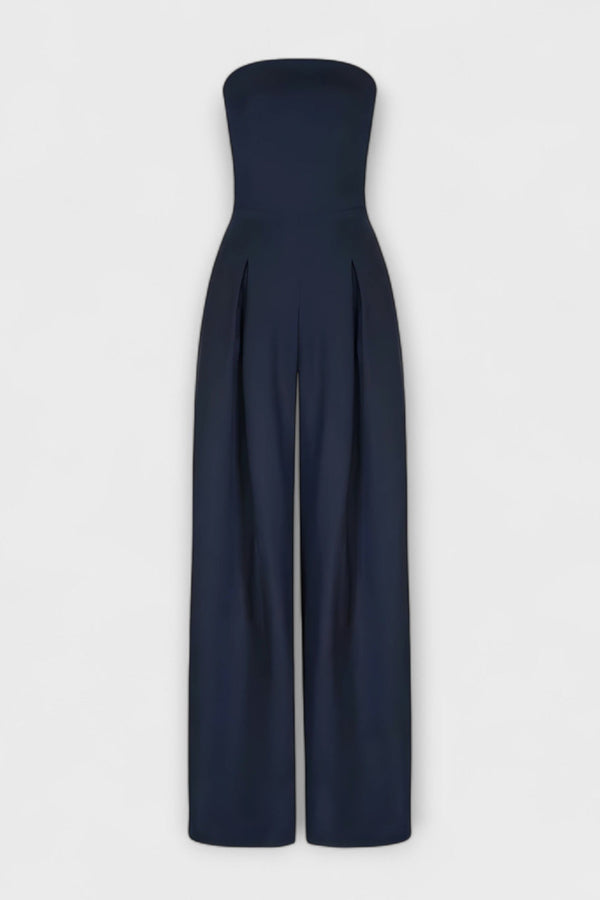 Amelie | Salopetă elegantă fără bretele cu pantaloni largi