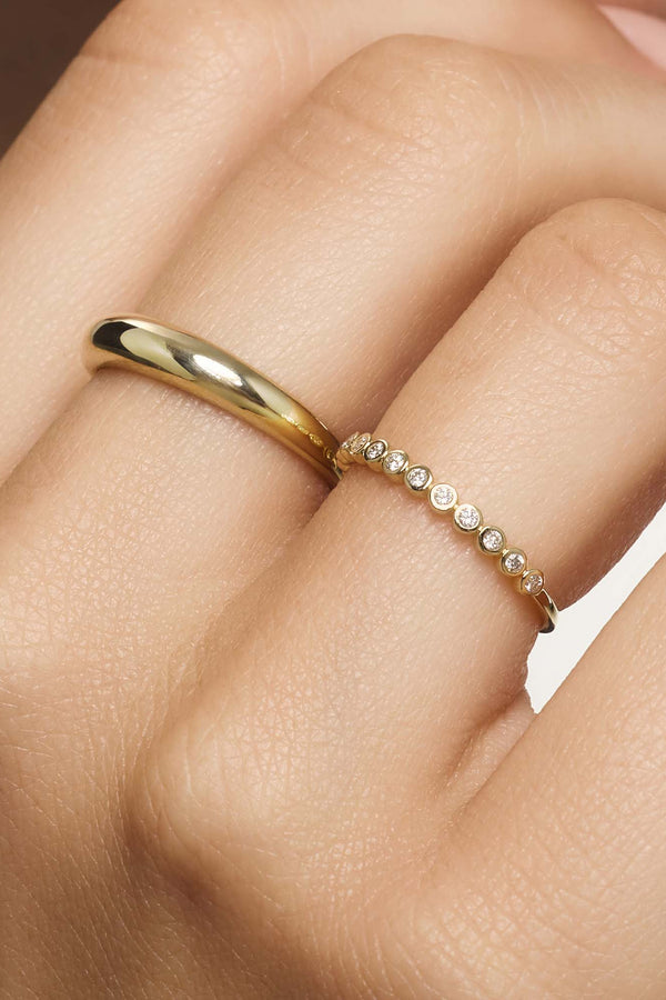 Inel cu bule de diamant | Aur