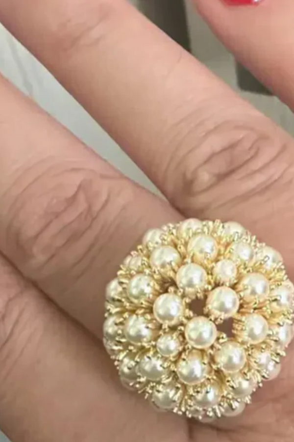 INEL CU PERLE INCRUSTATE ROZ