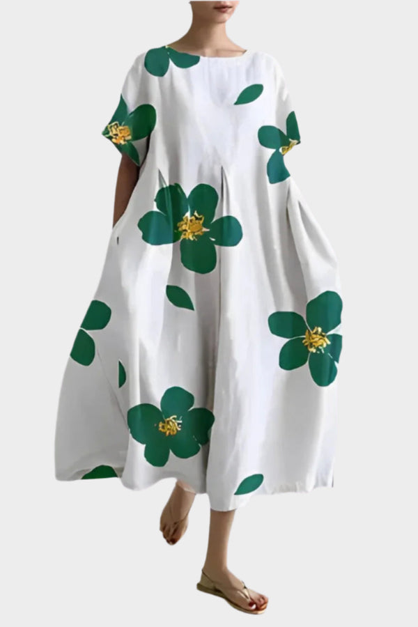 Rochie retro lungă confortabilă