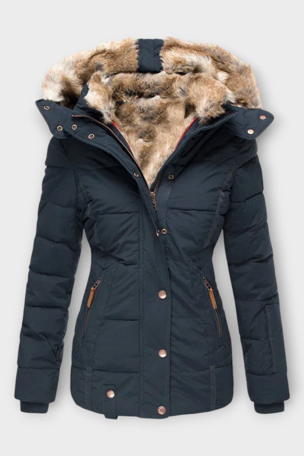 Emine - Jachetă confortabilă căptușită cu blană artificială