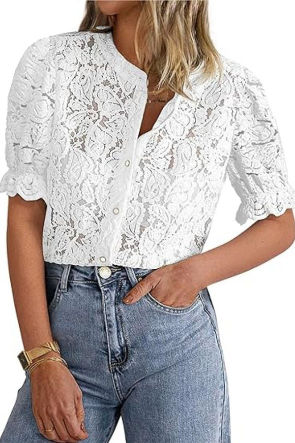 Iris - Bluza Chic cu Mâneci Lungi și Nasturi