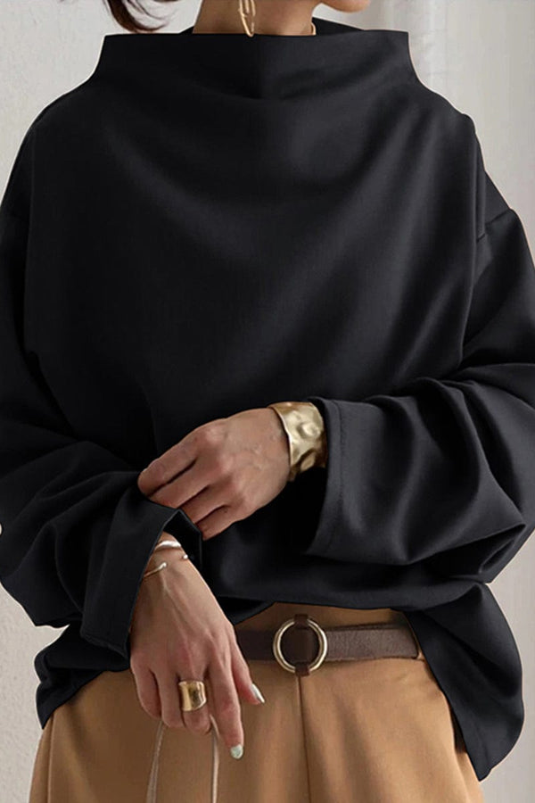 Wanda | Bluză moale tricotată cu guler înalt