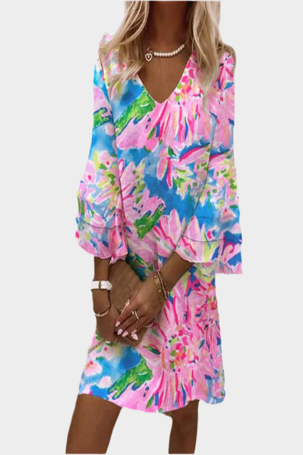 Rochie midi retro cu mâneci confortabile