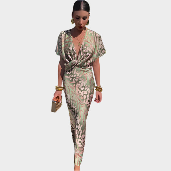 Rochie cu textură lucioasă