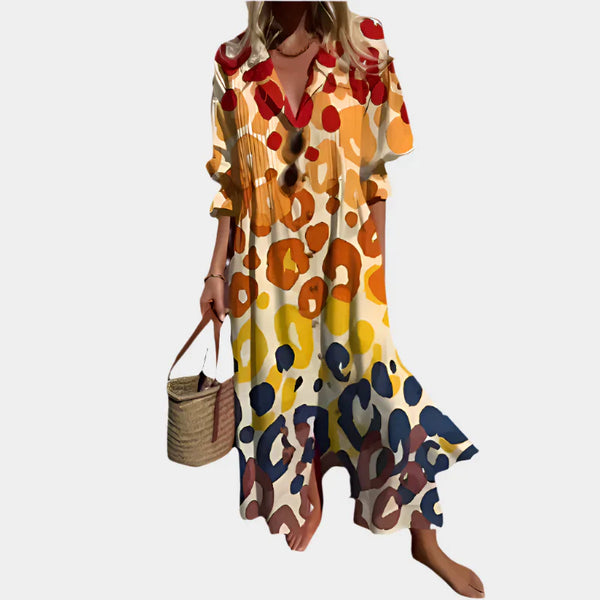 Rochie Boho Aerisită cu Mâneci Bufante