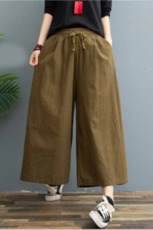 AMELINA – PANTALONI COMODI DIN IN CU PLISURI