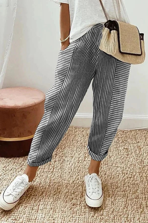 Donna™ - Pantaloni cu dungi