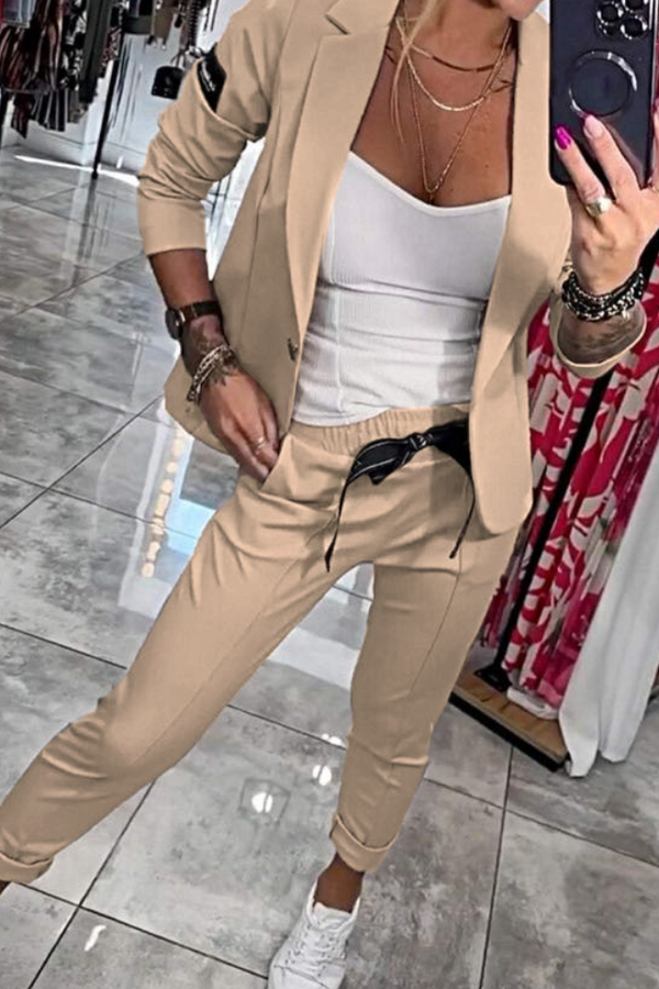 Malou | Set elegant sacou și pantaloni jogger