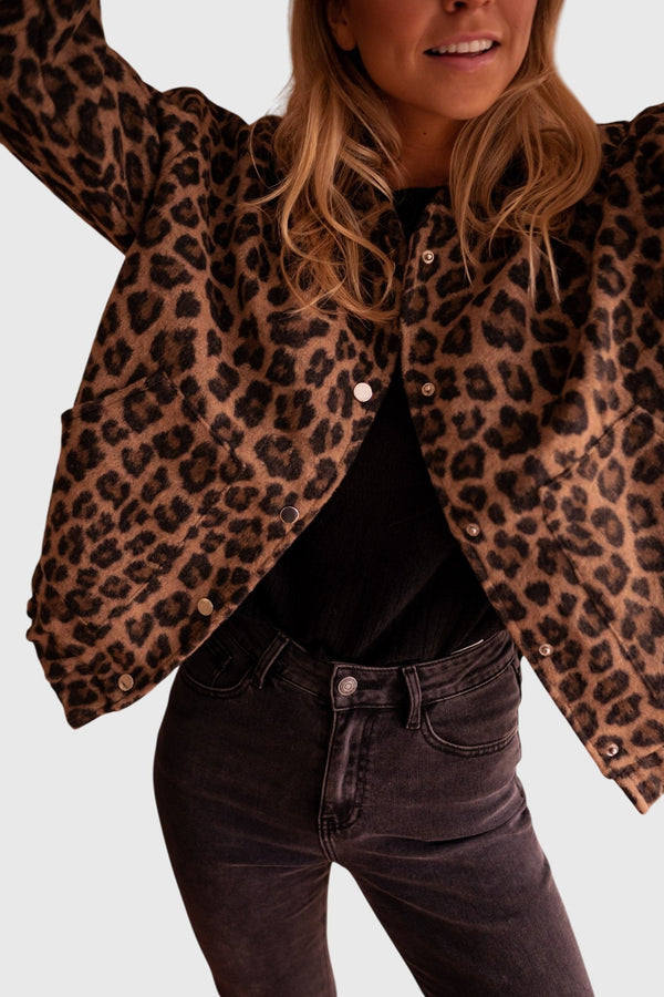 Elodie | Jachetă stilată cu imprimeu leopard