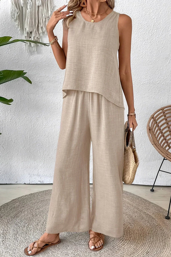 ELOWEN – TANK TOP ȘI PANTALONI CHIC PENTRU TOATĂ ZIUA