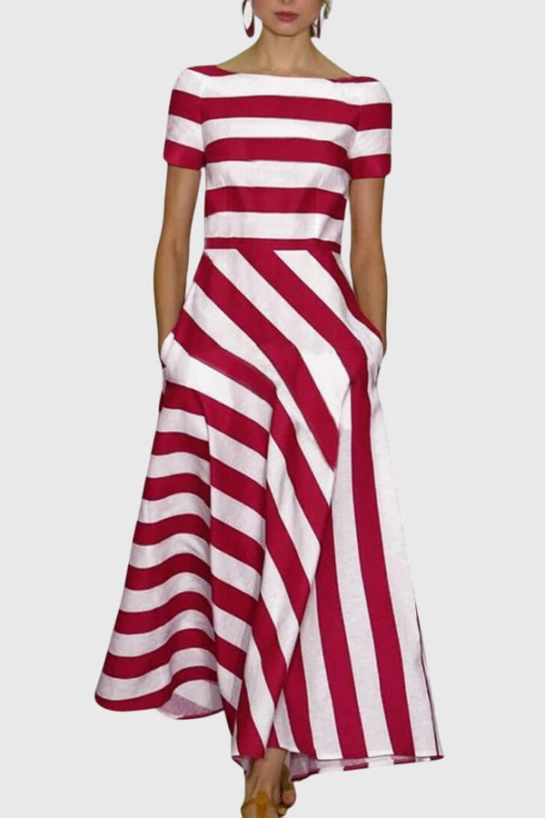 Carly™ - Rochie cu dungi