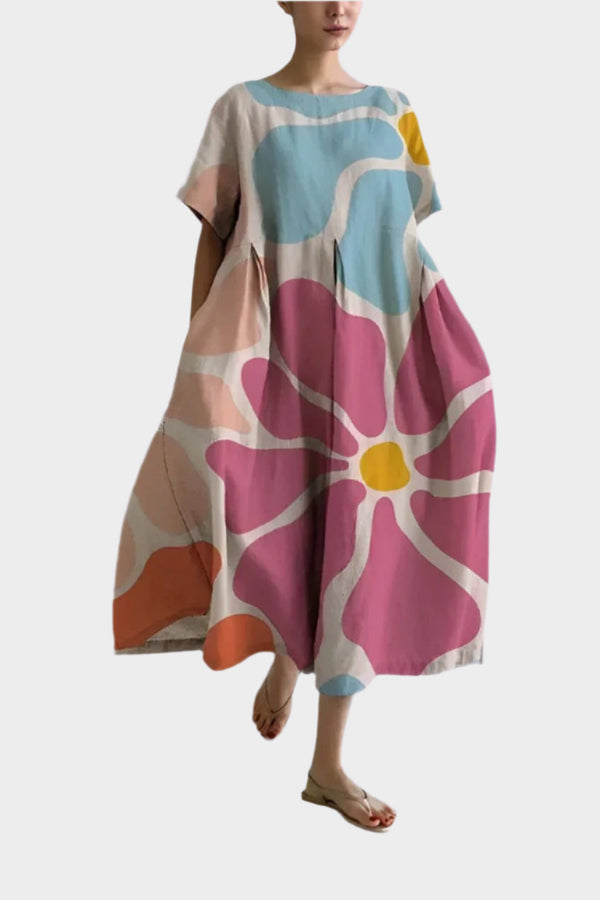 Rochie retro lungă confortabilă