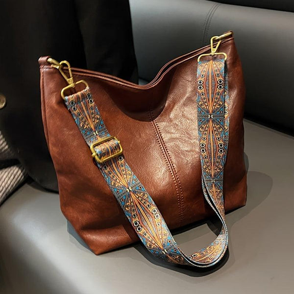 Alora - Geantă Vintage de Umăr din Piele PU Crossbody