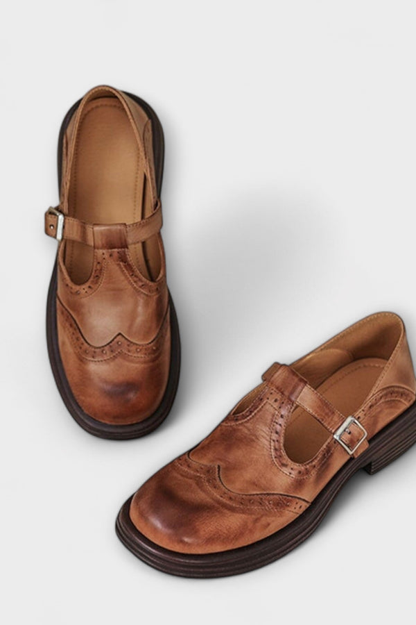 Pantofi Mary Jane eleganți din piele