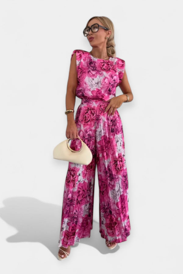 Set de modă de vară cu top și pantaloni