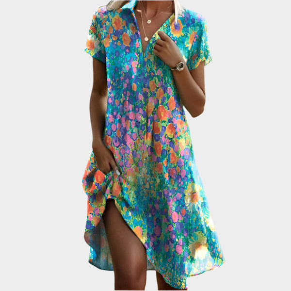 Vintage Boho cu decolteu în V